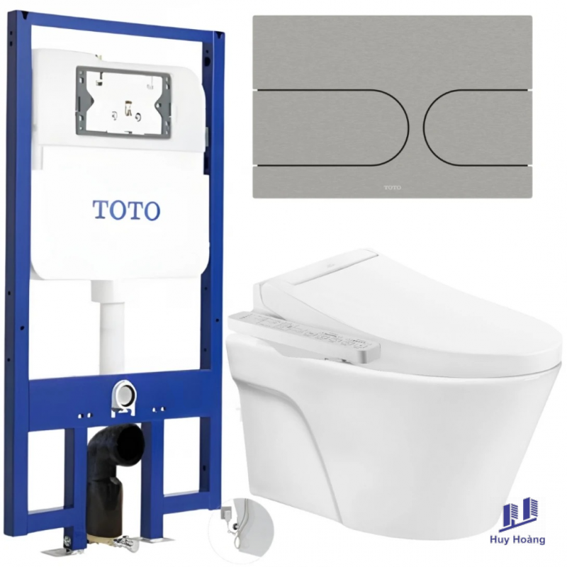 1-127.png Bồn Cầu TOTO CW822RA/TCF23410AAA/WH172A/MB175M#SS Nắp Điện Tử Treo Tường - Ảnh 1