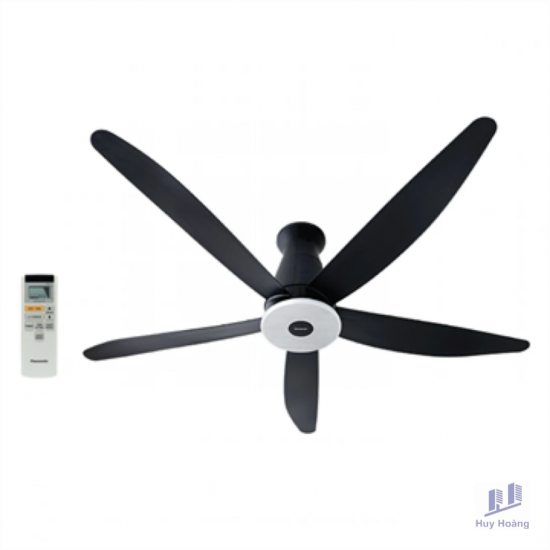 1-1712.png Quạt Panasonic F-60XDN Gắn Trần 5 Cánh Màu Đen - Ảnh 1