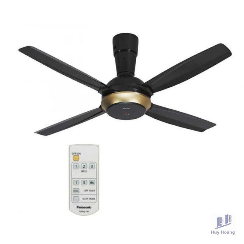 1-1717.png Quạt Panasonic F‑56XPG Gắn Trần 4 Cánh Màu Đen - Ảnh 1
