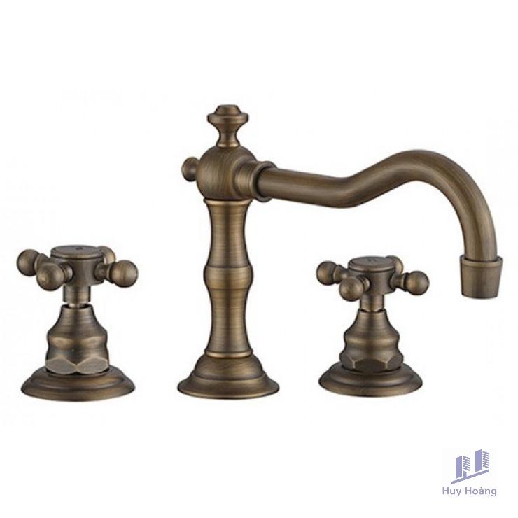 1-2094.jpg Vòi Lavabo Kanly 3 Lỗ GCB07 Nóng Lạnh Bằng Đồng Cổ Điển - Ảnh 1