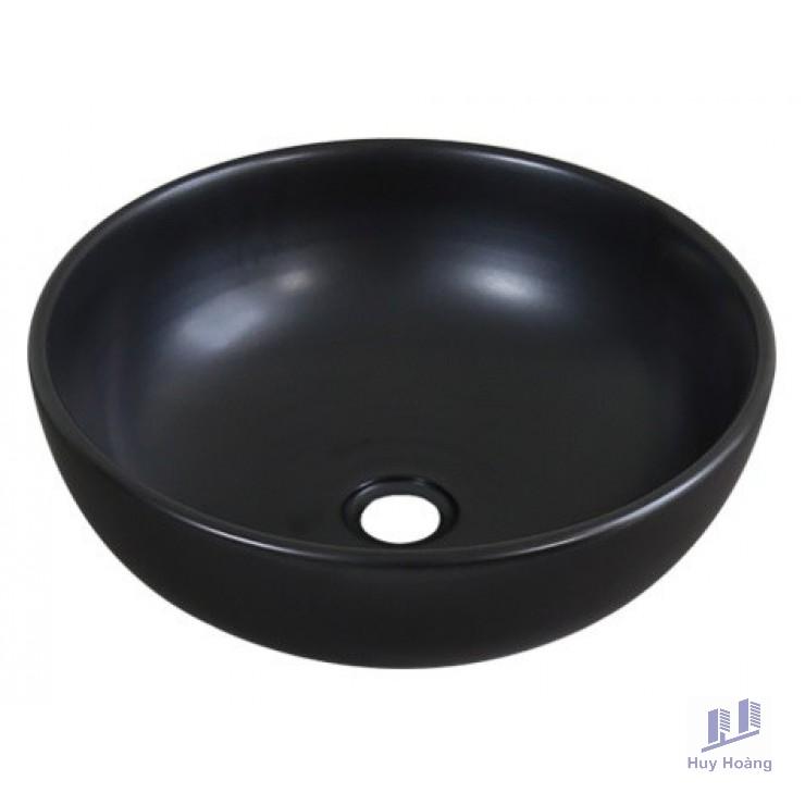 1-2176.jpg Chậu Lavabo Kanly SU512 Đặt Bàn Sứ Tròn Màu Đen 400mm - Ảnh 1