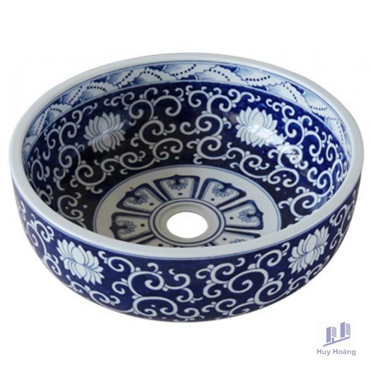 1-2232.jpg Chậu Rửa Mặt Lavabo Kanly Trang Trí Bông Sen SU120 Đặt Bàn Sứ Mỹ Thuật 400x150 mm - Ảnh 1