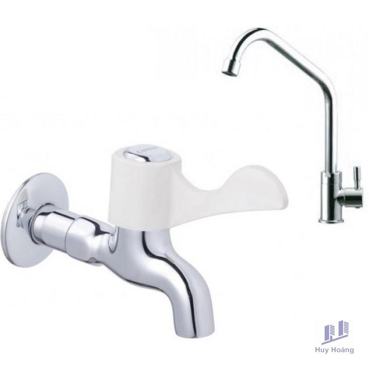 1-4493.jpg Combo Vòi Bếp Và Vòi Gắn Tường Lạnh Caesar K022C + W027C - Ảnh 1