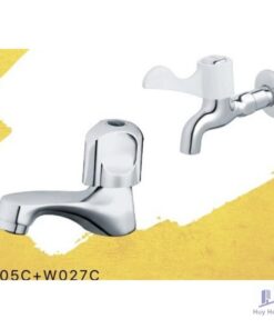 Combo Vòi Lavabo Và Vòi Gắn Tường Caesar B105C+W027C