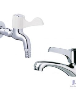 Combo Vòi Lavabo Và Vòi Gắn Tường Caesar B101C + WP027C
