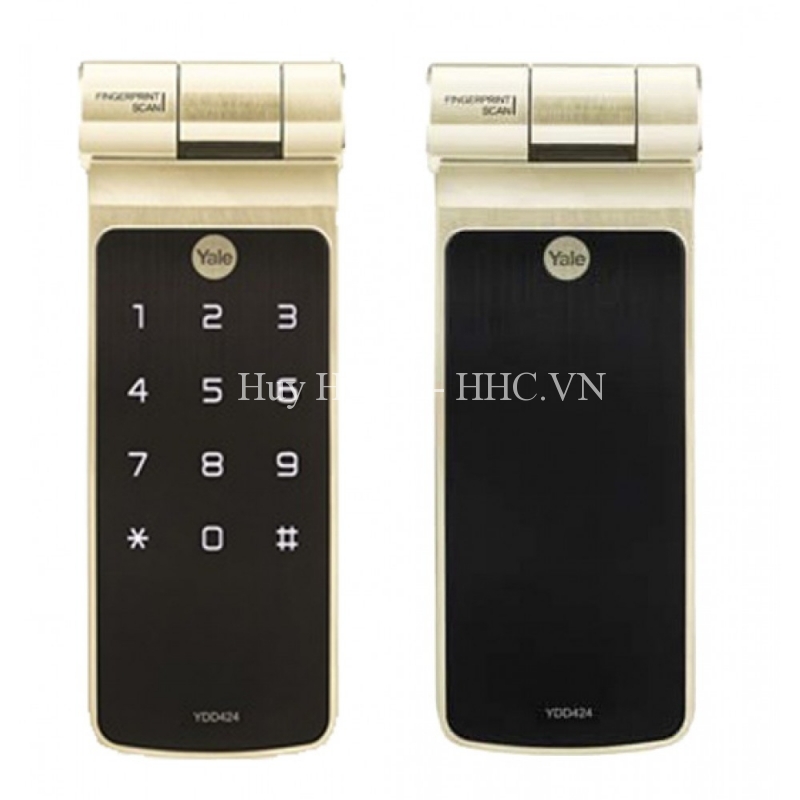 1-5973.jpg Khóa Điện Tử Yale YDD424 Gold Vân Tay - Ảnh 1