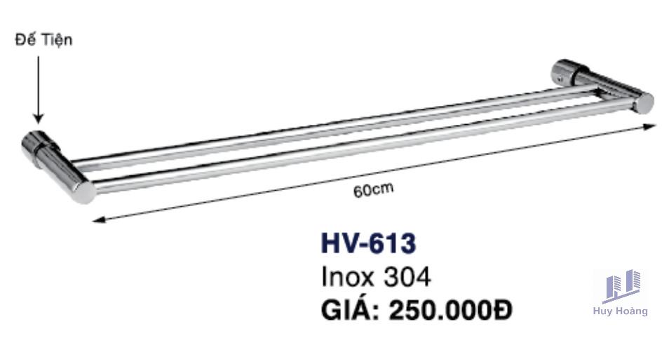 1-6002.jpg Máng khăn đôi HV613 Inox Hùng Vương - Ảnh 1