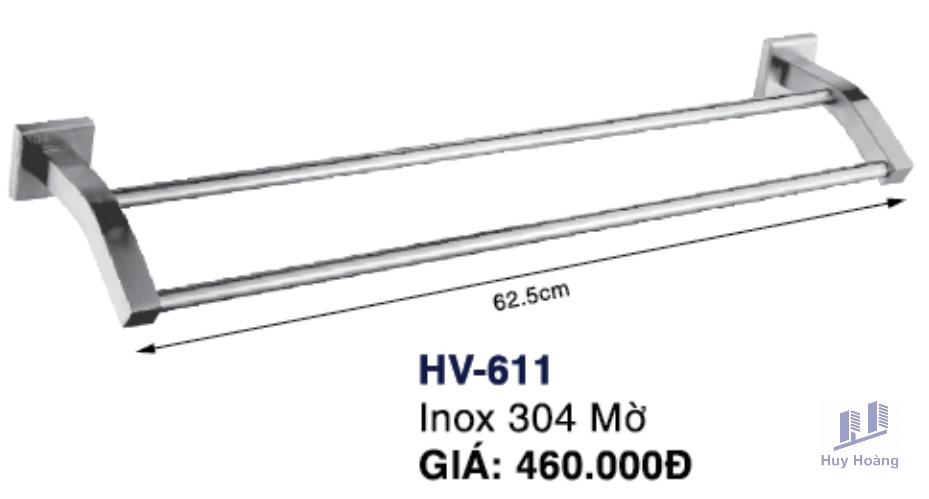 1-6003.jpg Máng khăn đôi HV611 Inox Hùng Vương - Ảnh 1