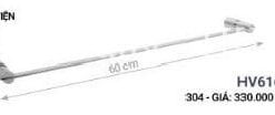 Máng khăn đơn HV616 Inox Hùng Vương