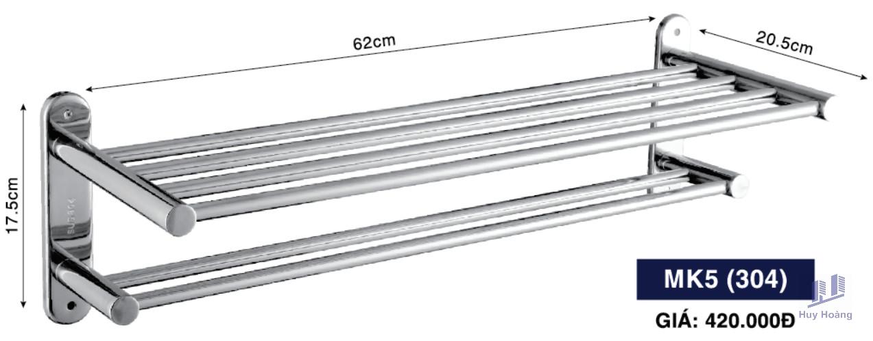 1-6024.jpg Máng khăn 2 tầng MK5 Inox Hùng Vương - Ảnh 1