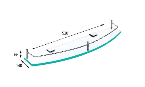 1-6225.jpg Kệ Kiếng Bầu 1 Thanh Pass Vuông Tovashu - Ảnh 1
