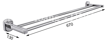 Treo Khăn Đôi Nắp Ovan 304-A7 Tovashu