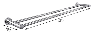 Treo Khăn Đôi Nắp Tròn 304-B7 Tovashu