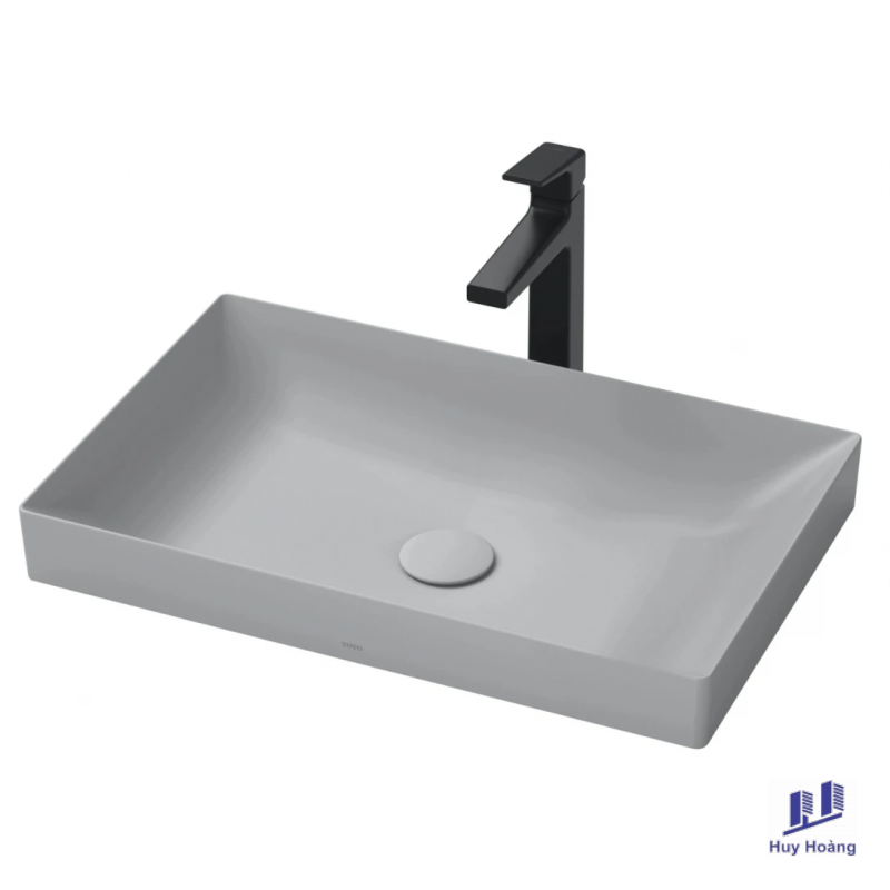 1-65.png Chậu Rửa Mặt Lavabo TOTO LT4716G17#MGR Đặt Bàn Màu Xám Mờ 600x380 mm - Ảnh 1