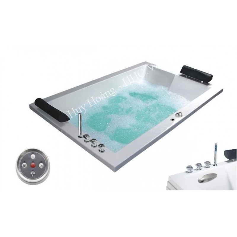 1-7266.jpg Bồn Tắm CAESAR MT7180C Đôi Massage Xây Có Đèn 1.8M - Ảnh 1