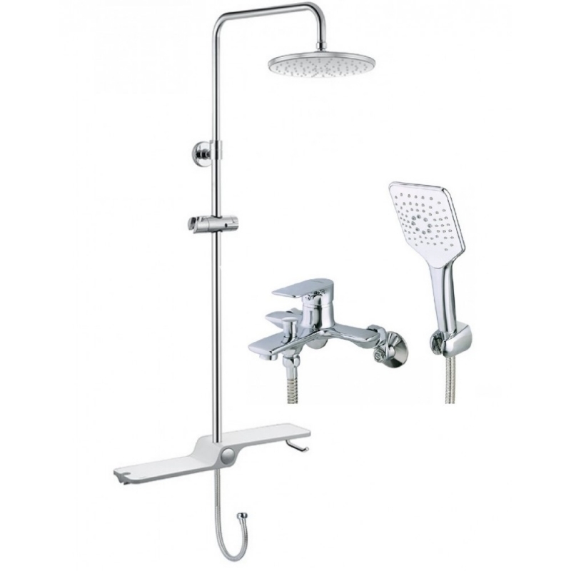 1-7632.jpg Bộ Vòi Sen Cây Caesar S773C/BS126 Nóng Lạnh - Ảnh 1