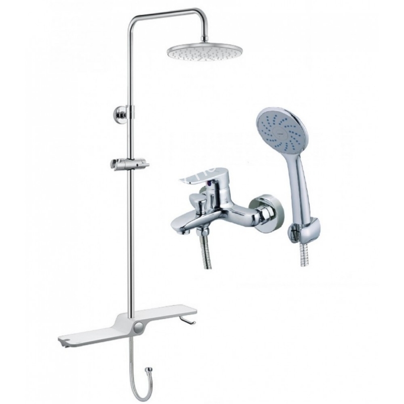 1-7634.jpg Bộ Vòi Sen Cây Caesar S493C/BS126 Nóng Lạnh - Ảnh 1