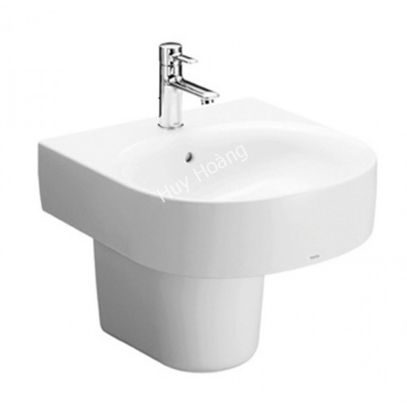1-8583.jpg Chậu Lavabo TOTO LHT766CR Treo Tường Chân Ngắn - Ảnh 1