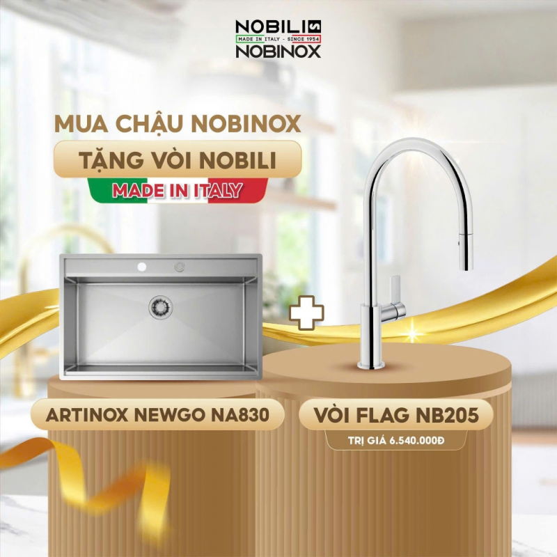 1-219.png Chậu rửa chén NoBiNox NA830 - Ảnh 1