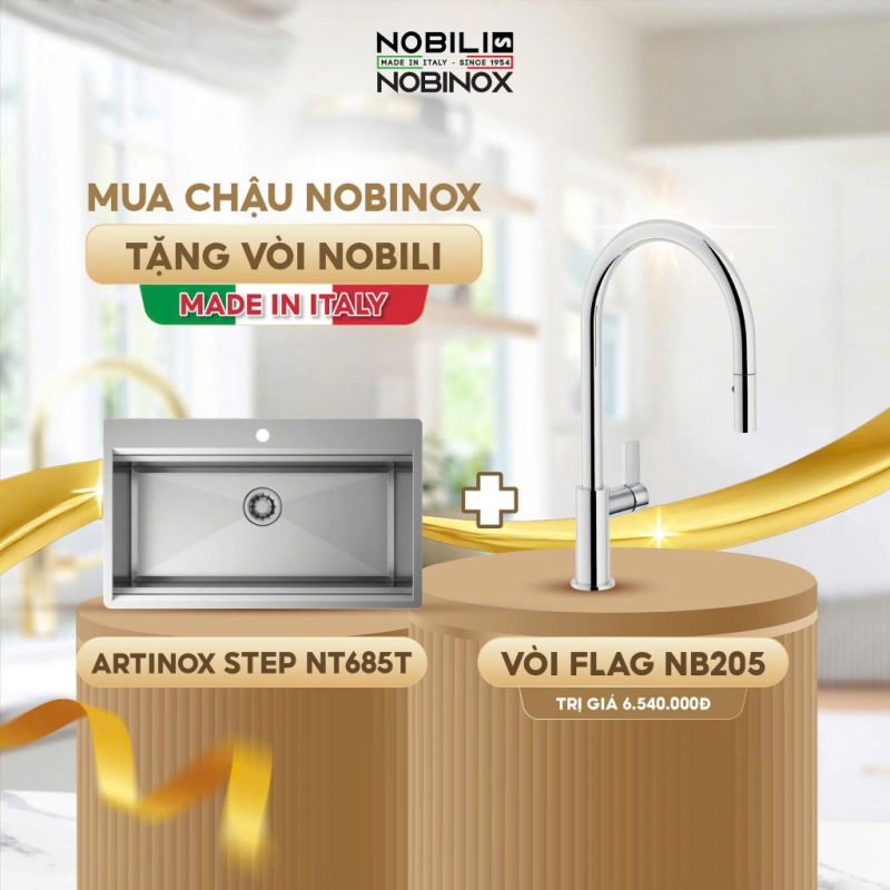 1-244.png Chậu rửa chén NoBiNox NT685T - Ảnh 1