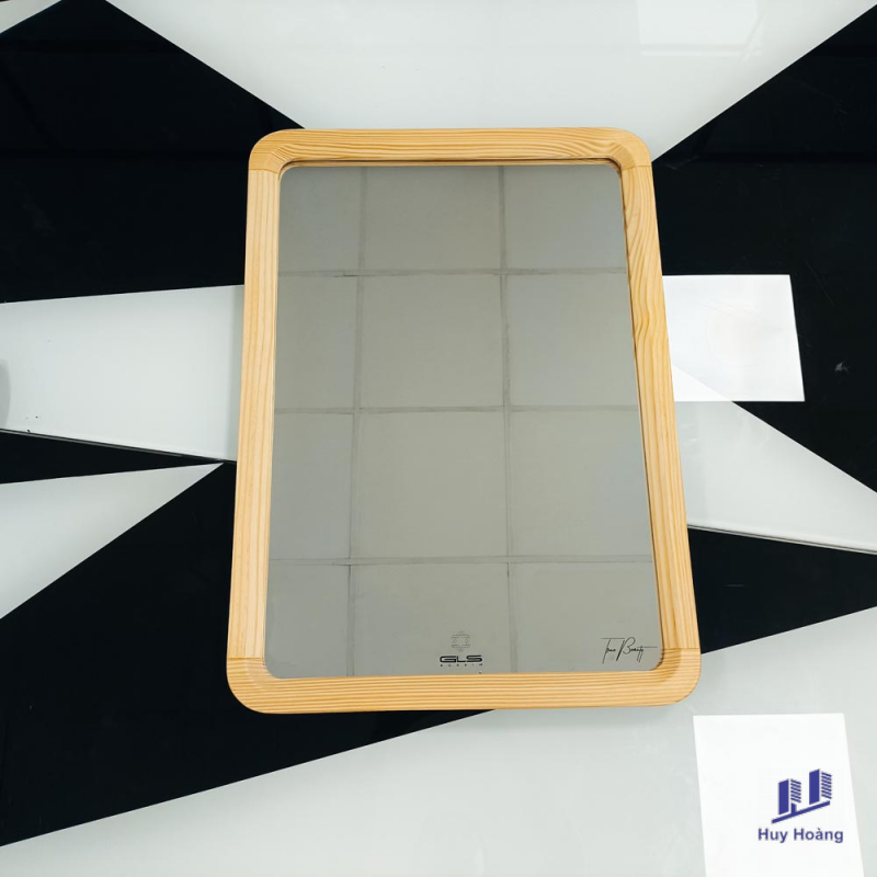 1-340.png Gương Khung Gỗ Màu Cream GLS F46R30 50 x 70 cm - Ảnh 1