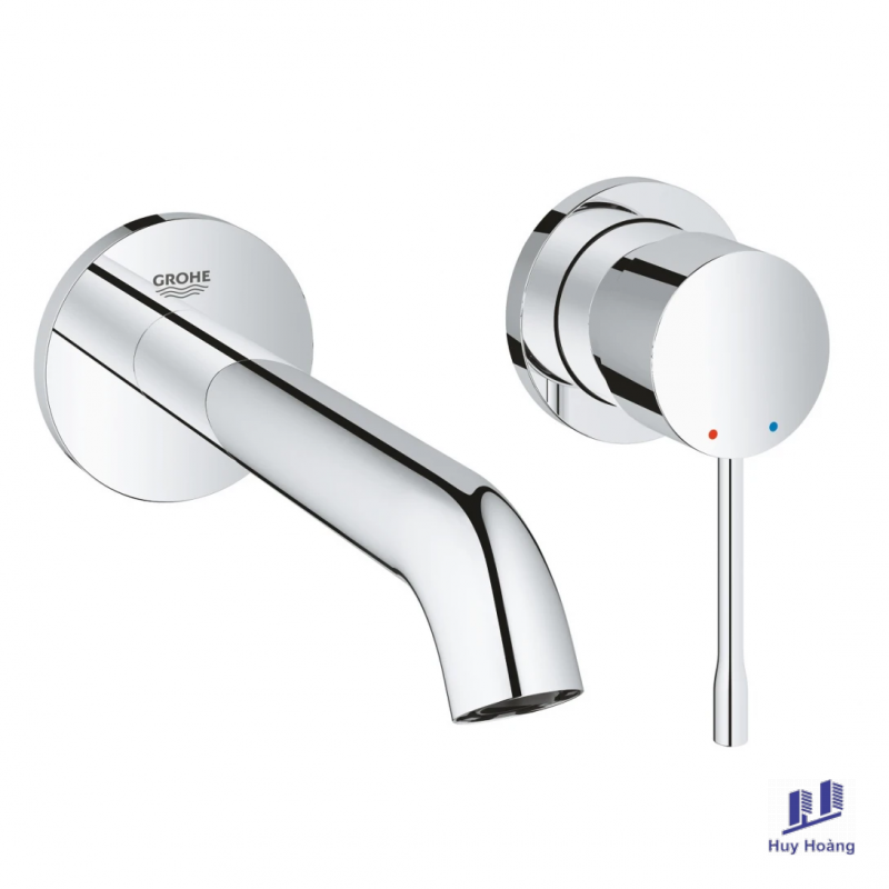 1-832.png Vòi Lavabo Grohe 19408001 Nóng Lạnh 2 Lỗ Gắn Tường Essence New OHM Size M - Ảnh 1