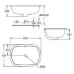 Chậu Rửa Mặt Lavabo Grohe 39125001 Eurosmart Âm Bàn – ảnh chi tiết 2