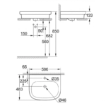 Chậu Rửa Mặt Lavabo Grohe 39198000 Eurosmart Bán Âm – ảnh chi tiết 2